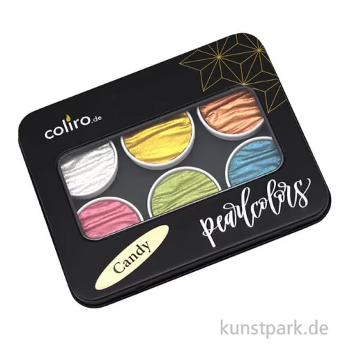 Artikelbild 2 des Artikels “COLIRO Pearl Colors - 6 Perlglanzfarben im Metallkasten, Candy “