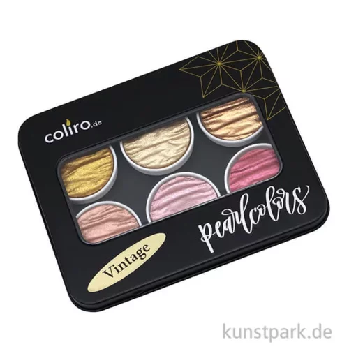 Artikelbild 2 des Artikels “COLIRO Pearl Colors - 6 Perlglanzfarben im Metallkasten, Vintage “