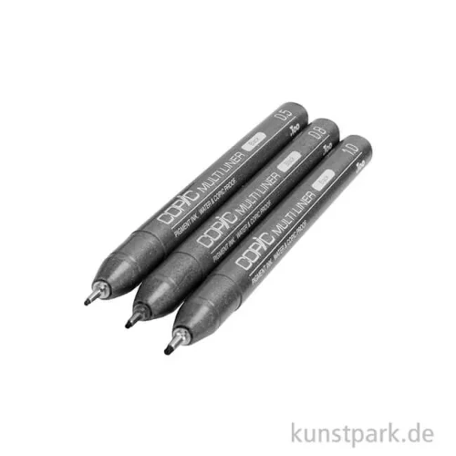 Artikelbild 2 des Artikels “COPIC Multiliner Set - Schwarz, 3 Strichstärken, 0,5-1 mm “