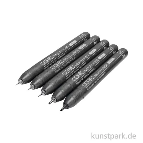 Artikelbild 2 des Artikels “COPIC Multiliner Set - Schwarz, 5 Strichstärken, 0,05-0,8 mm “