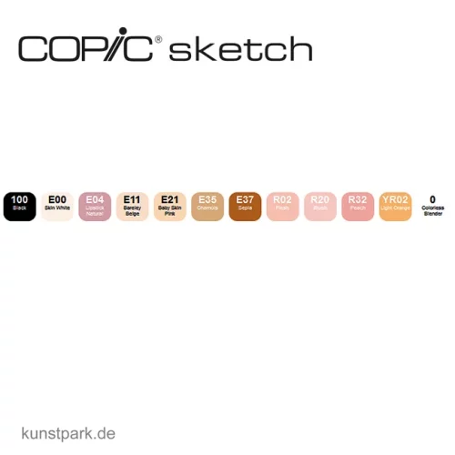 Artikelbild 2 des Artikels “COPIC sketch Set 12er - Hautfarben “