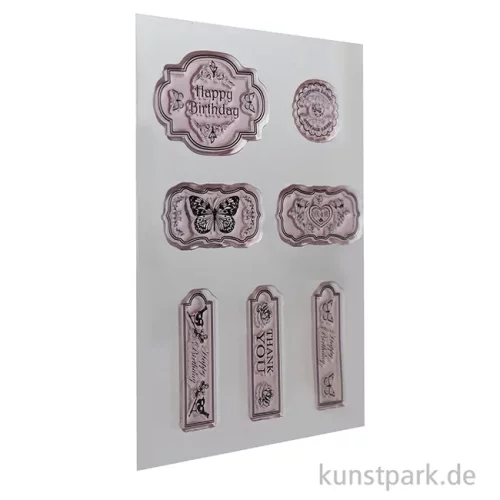 Artikelbild 2 des Artikels “CraftEmotions Clear Stamps - Etiketten, DIN A6 “