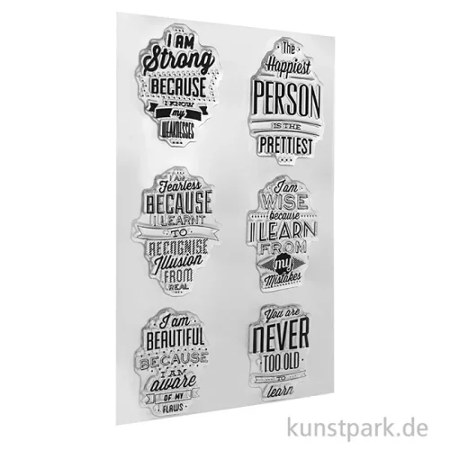 Artikelbild 2 des Artikels “CraftEmotions Clear Stamps - Labels Lyrics, DIN A6 “