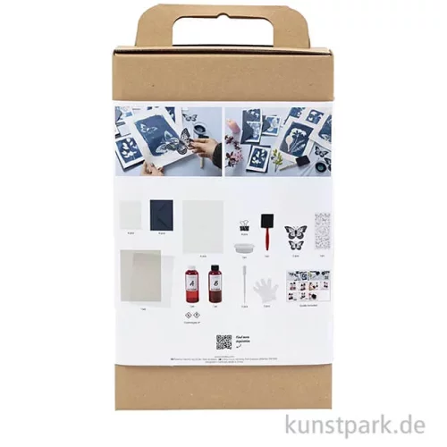 Artikelbild 2 des Artikels “Cyanotypie Set mit viel Zubehör für Sonnendrucke “