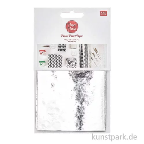 Artikelbild 2 des Artikels “Decoupage Papier - Metallisch Silber, 3 Stück “