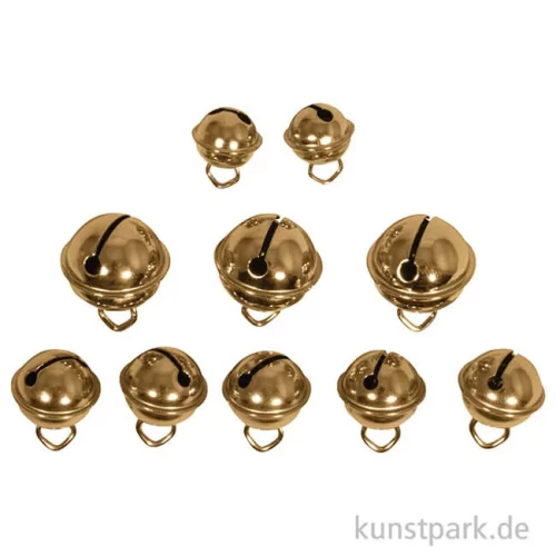 Artikelbild 2 des Artikels “Deko-Metallglöckchen zum Basteln, Gold, 11 / 15 / 19 mm, 10 Stück “