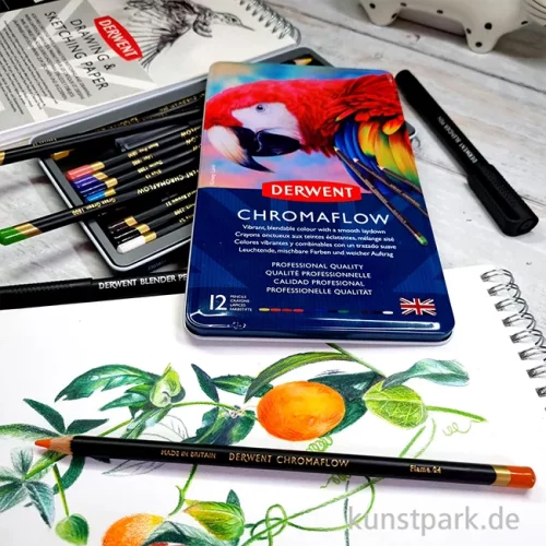 Artikelbild 2 des Artikels “Derwent CHROMAFLOW Farbstifte - 12er Set “