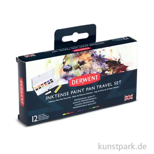 Artikelbild 2 des Artikels “Derwent INKTENSE Reise-Aquarellkasten 12 halbe Näpfchen “
