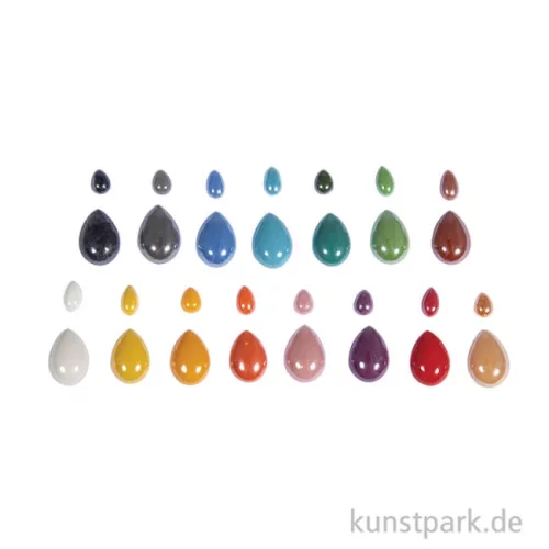 Artikelbild 2 des Artikels “Diamond Glas Mosaiksteine, Tropfenförmig, Bunt, 0,8-1,7 cm, 180g “