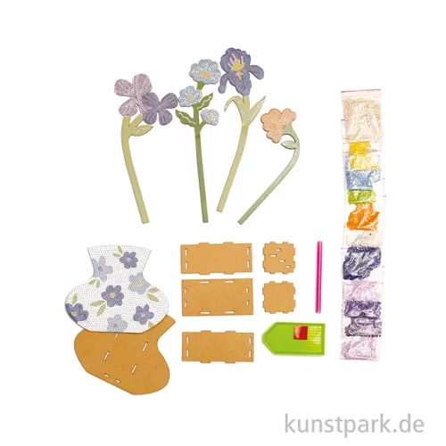 Artikelbild 2 des Artikels “Diamond Painting Set - Blumenvase, Blau “