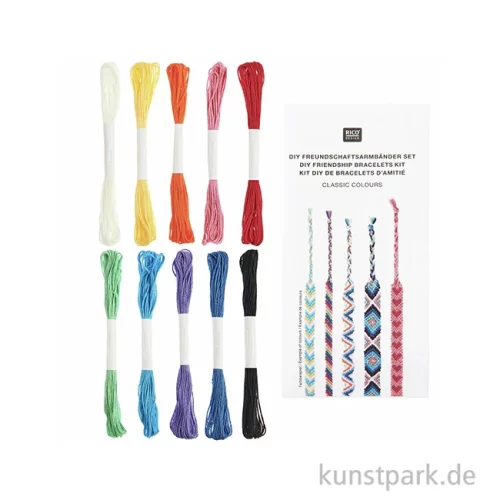 Artikelbild 2 des Artikels “DIY Freundschaftsarmbänder Set, Classic Colours, 10 x 8 m Garn “