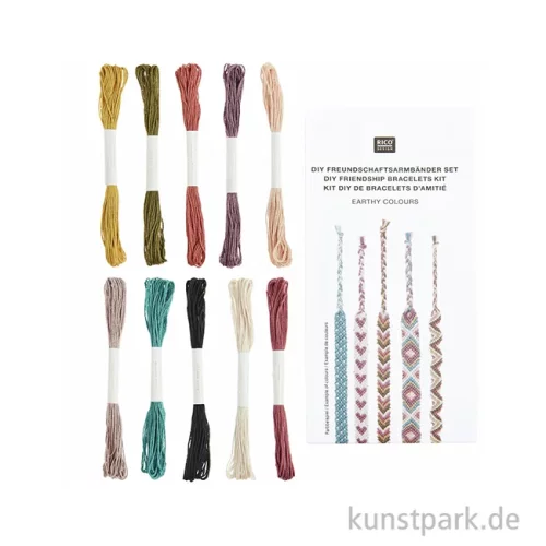 Artikelbild 2 des Artikels “DIY Freundschaftsarmbänder Set, Earthy Colours, 10 x 8 m Garn “