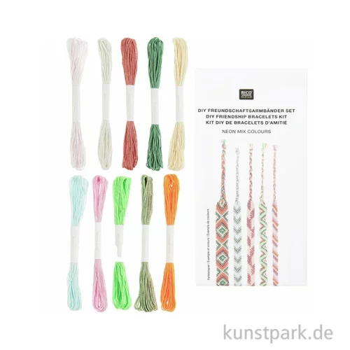 Artikelbild 2 des Artikels “DIY Freundschaftsarmbänder Set, Neon Mix, 10 x 8 m Garn “