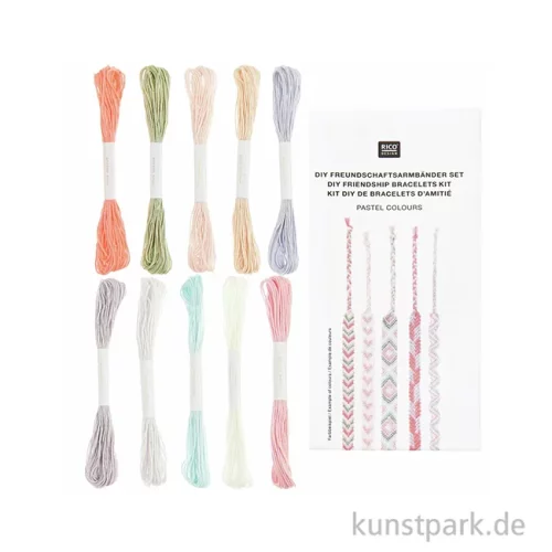 Artikelbild 2 des Artikels “DIY Freundschaftsarmbänder Set, Pastel Colours,10 x 8 m Garn “