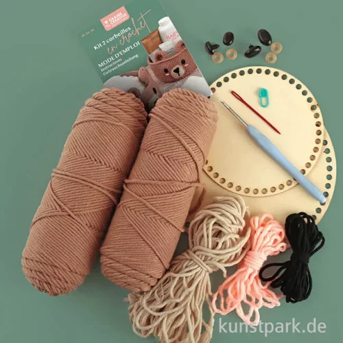 Artikelbild 2 des Artikels “DIY Häkelset - Körbe häkeln, Bärenmotiv “
