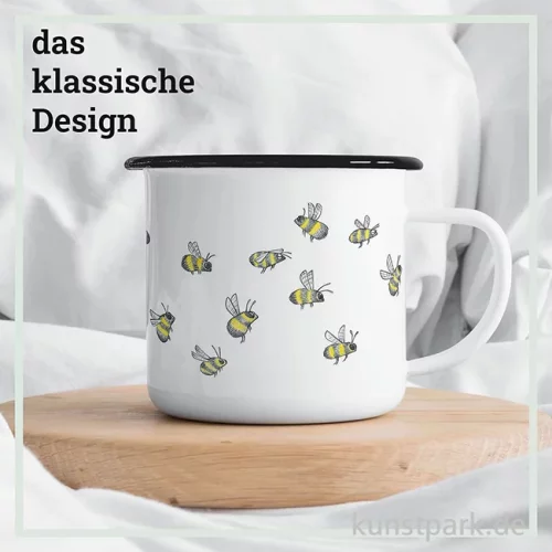 Artikelbild 2 des Artikels “Emailletasse - Bienenschwarm, 300 ml “