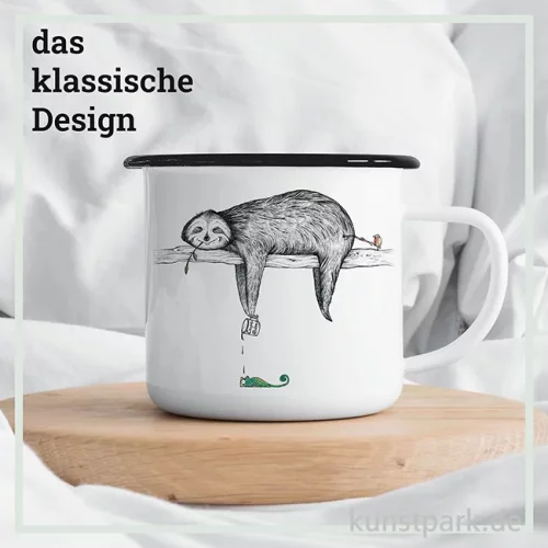 Artikelbild 2 des Artikels “Emailletasse - Faultier, 500 ml “