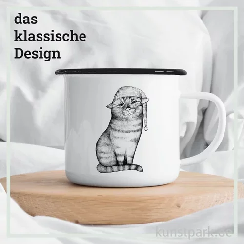 Artikelbild 2 des Artikels “Emailletasse - Gute Nacht Katze, 300 ml “