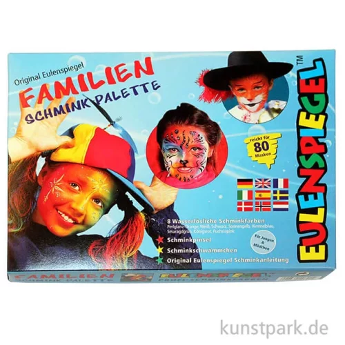 Artikelbild 2 des Artikels “Eulenspiegel Familien Schmink-Palette mit 8 Farben und Zubehör “
