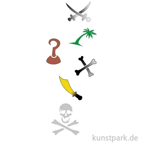 Artikelbild 2 des Artikels “Eulenspiegel Tattoo-Glitzer-Set of the Caribbean (XL) “