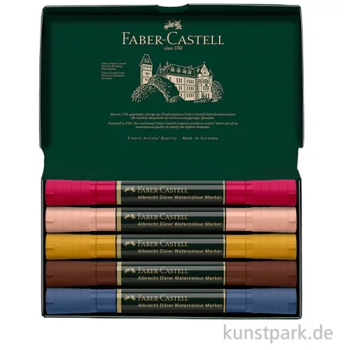 Artikelbild 2 des Artikels “Faber-Castell ALBRECHT DÜRER, 5 Aquarellmarker als Portrait-Set “