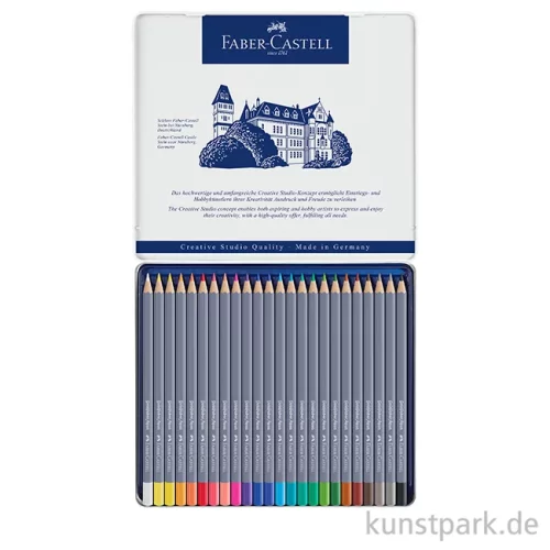 Artikelbild 2 des Artikels “Faber-Castell GOLDFABER Aqua, 24 Aquarellstifte im Metalletui “