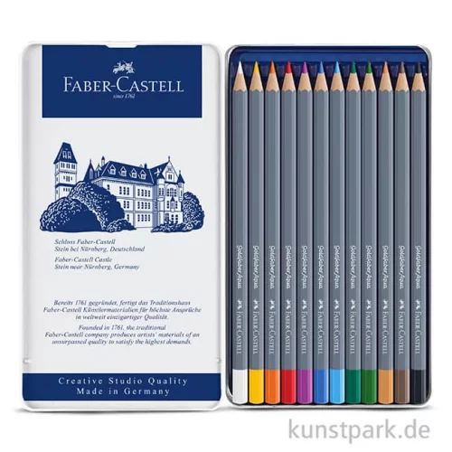 Artikelbild 2 des Artikels “Faber-Castell GOLDFABER Aqua, 12 Aquarellstifte im Metalletui “