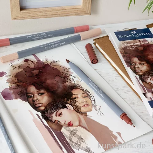 Artikelbild 2 des Artikels “Faber-Castell GOLDFABER Aqua Dual Marker 6er Set, Portrait “
