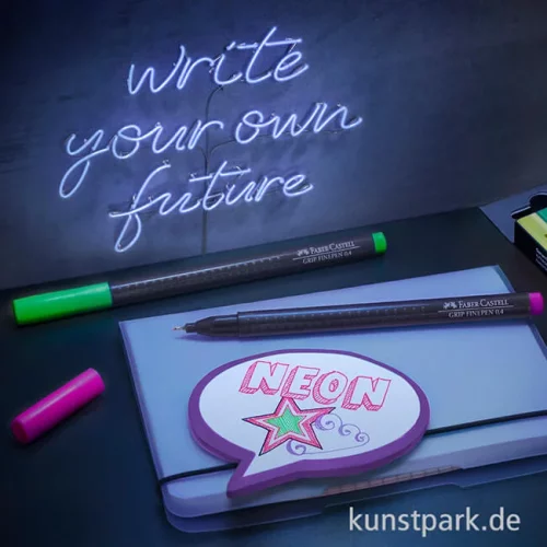 Artikelbild 2 des Artikels “Faber-Castell Grip Fineliner 0,4 mm - 5er Etui - Neon “