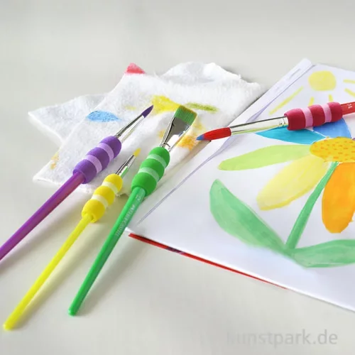 Artikelbild 2 des Artikels “Faber-Castell Pinsel Soft-Touch, Synthetik, 4er Set, Bunt “