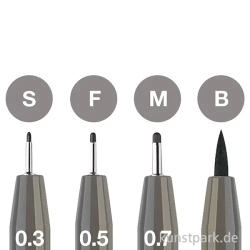Artikelbild 2 des Artikels “Faber-Castell PITT Artist Pen Tuschestifte - 4er Set - Warmgrau “