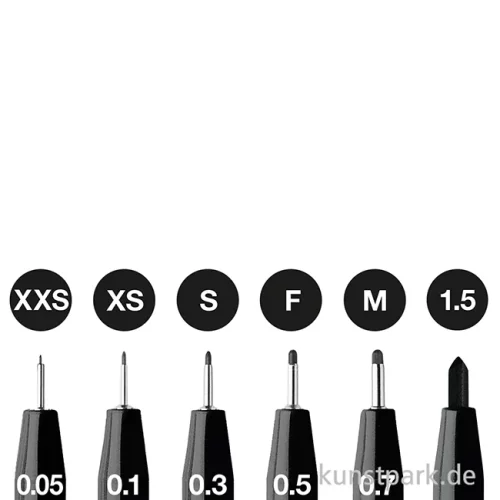 Artikelbild 2 des Artikels “Faber-Castell PITT Artist Pen Tuschestifte - 6er Set - Schwarz “