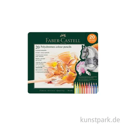 Artikelbild 2 des Artikels “Faber-Castell POLYCHROMOS, 20 Stifte im Metalletui, Sonderfarbtöne “