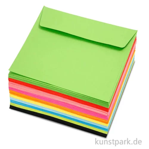 Artikelbild 2 des Artikels “Farbige Briefumschläge, 16x16 cm, 80 g, 50 Stück sortiert “
