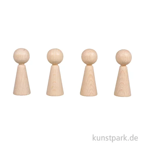Artikelbild 2 des Artikels “Figurenkegel, Rohholz, 60 mm, 4 Stück “