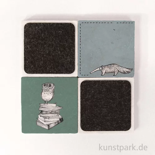 Artikelbild 2 des Artikels “Fliesenuntersetzer - Schleckbert, 10 x 10 cm “