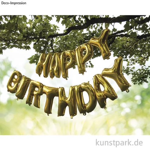 Artikelbild 2 des Artikels “Folienballons HAPPY BIRTHDAY - Gold, 40 cm, 13 Stück “