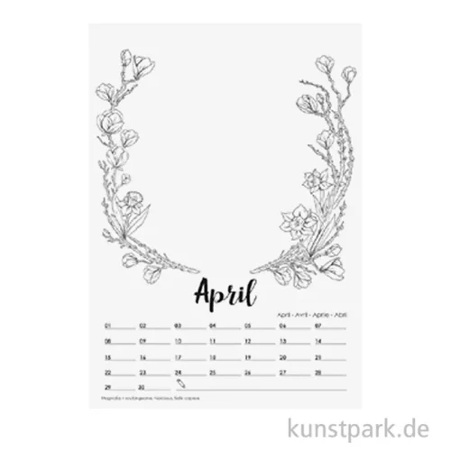 Artikelbild 2 des Artikels “Foto- und Ausmalkalender A4, Blumen & Pflanzen Motive “