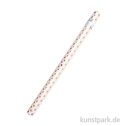 Artikelbild 2 des Artikels “Geschenkpapier - Rosa mit Gold Punkte, 200 x 70 cm “