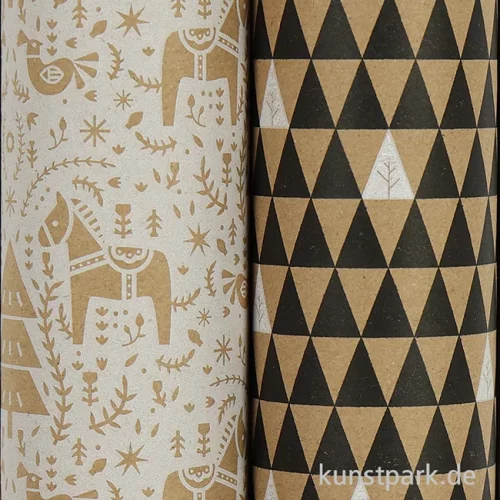 Artikelbild 2 des Artikels “Geschenkpapier Set mit Zubehör - Nordic, Kraft & Weiß “
