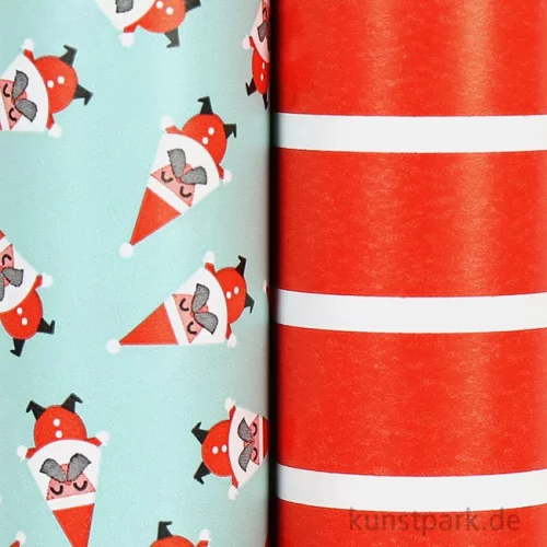 Artikelbild 2 des Artikels “Geschenkpapier Set mit Zubehör - Weihnachtsmann, Rot “