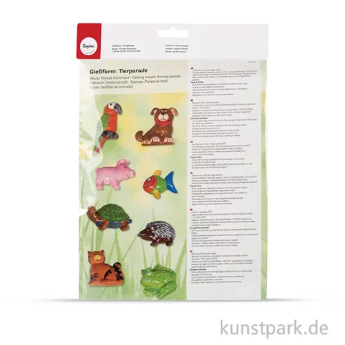 Artikelbild 2 des Artikels “Gießform - Tierparade, 8 Motive, 3,5 - 8,5 cm “