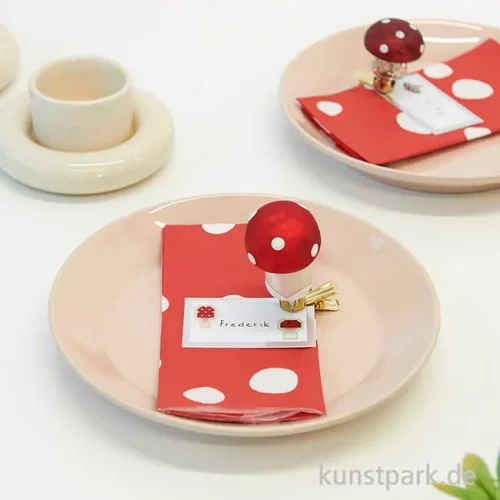 Artikelbild 2 des Artikels “Glas-Clip Fliegenpilz, Rund, Glitter 3,5 x 3,5 x 7,5 cm “