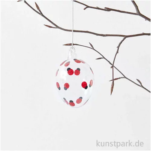 Artikelbild 2 des Artikels “Glas Ei - Marienkäfer “