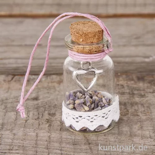 Artikelbild 2 des Artikels “Glasfläschchen mit Charm, Höhe 4,5 cm, 4 Stück “