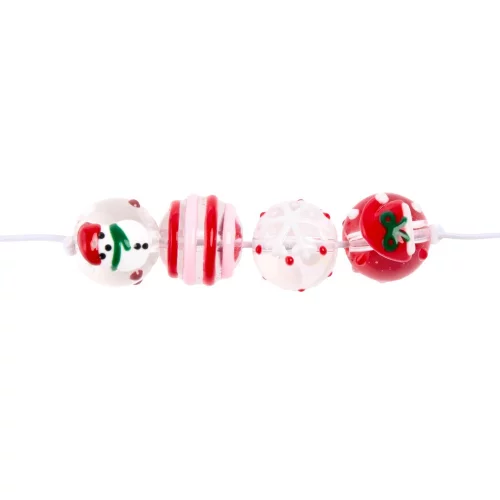 Artikelbild 2 des Artikels “Glasperlen - Advent Advent, Rot, 8 Stück “