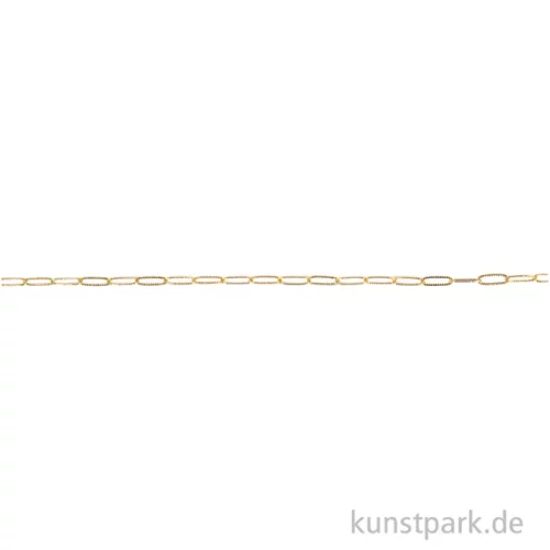 Artikelbild 2 des Artikels “Gliederkette Paperclip geprägt, Gold, 1,2 x 5,4 x 15 mm, Länge 80 cm “