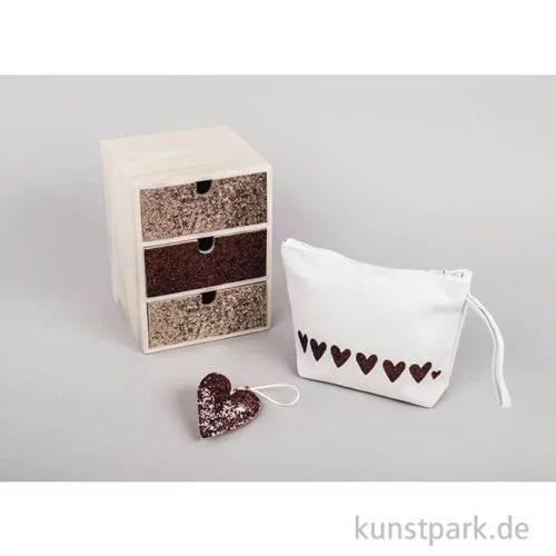 Artikelbild 2 des Artikels “Glitzerstoff - Gold & Nougat, 2 Stück, 14,8 x 21 cm “