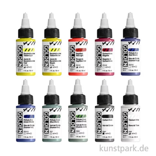 Artikelbild 2 des Artikels “GOLDEN High Flow Acryl - Mixing Set, 10 x 30 ml “