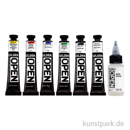 Artikelbild 2 des Artikels “GOLDEN Open Acryl - Intro Set, 6 x 22 ml + 30 ml Thinner “